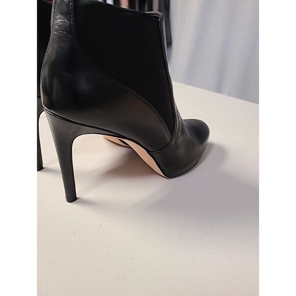 VIA SPIGA Vero Stiletto High Heel 4" Black Leather Ankle Boot Bootie Size 9 - Picture 6 of 10